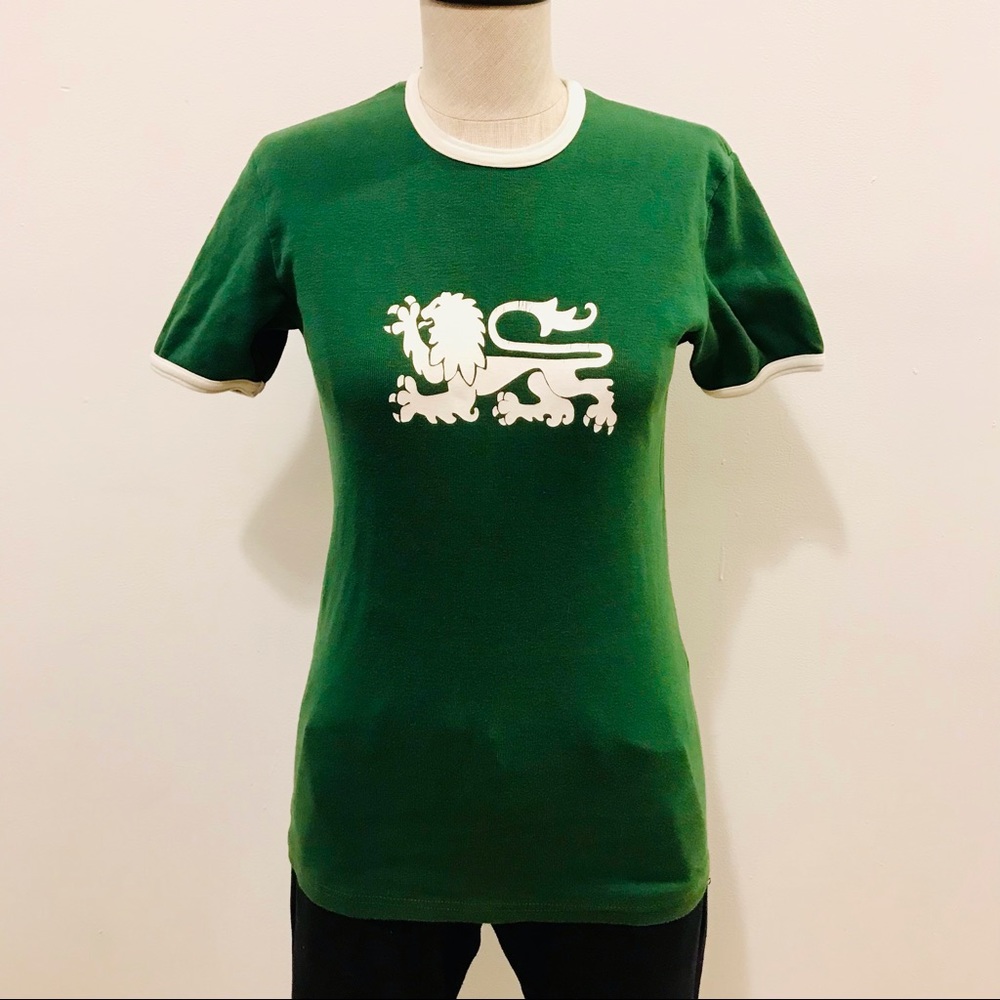 Redsquad green and white piped short sleeve tee-shirt. Size XS. EUC